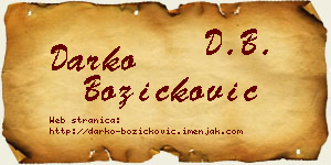 Darko Božičković vizit kartica